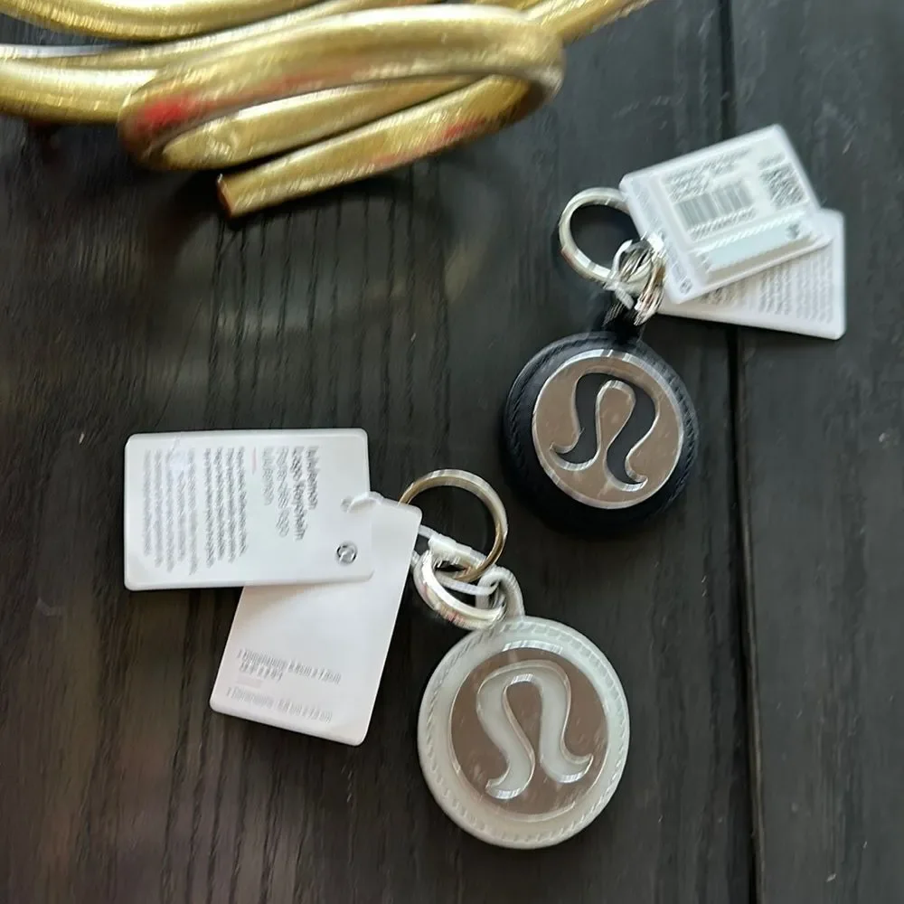 BUNDLE OF 2 Lululemon Logo Bag Charm & Keychain LOVE NWT - Picture 1 of 2